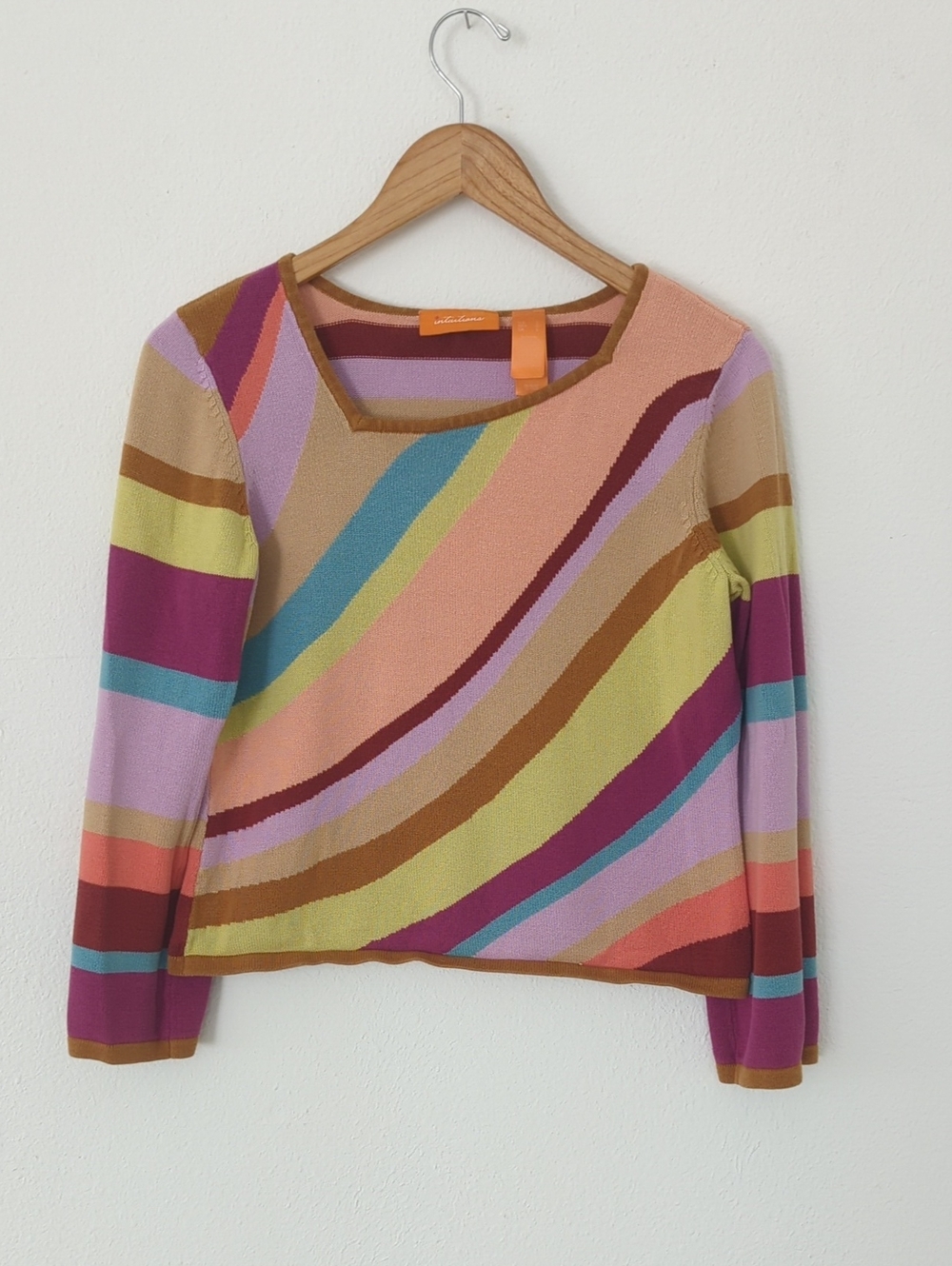 Vintage Y2K Colorful Striped Knit Sweater